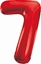 Изображение GoDan Balon foliowy Cyfra 7 czerwona, 85cm