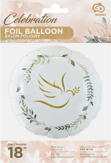 Изображение GoDan Balon foliowy Gobek z listkami okrgy