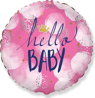 Attēls no GoDan Balon foliowy Hello Baby Girl FX 46cm