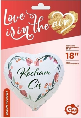 Attēls no GoDan Balon foliowy Kocham Ci biae serce