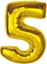 Picture of GoDan Balon foliowy Smart cyfra 5 zota 92cm