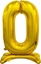 Изображение GoDan Balon foliowy stojcy cyfra 0 zota - 74 cm uniwersalny