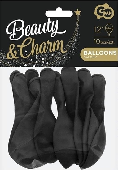 Picture of GoDan Balony pastelowe Beauty&Charm czarne 30cm 10szt