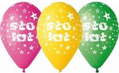 Изображение GoDan Balony Premium "Sto lat" 12"