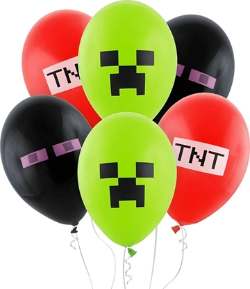 Изображение GoDan Balony premium Piksele klocki 30cm 6szt