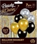 Изображение GoDan Bukiet balonowy Beauty&Charm zoto-czar. 30cm 7szt