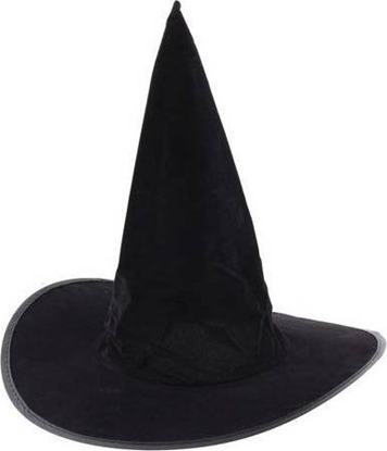 Picture of GoDan Kapelusz czarownicy flokowany na Halloween - 1 szt. uniwersalny