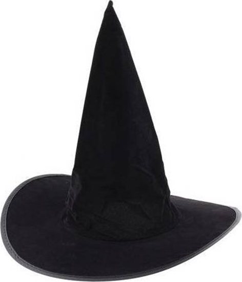 Picture of GoDan Kapelusz czarownicy flokowany na Halloween - 1 szt. uniwersalny