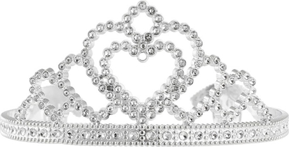 Attēls no GoDan Tiara diadem srebrny ksiniczki - 1 szt.. uniwersalny