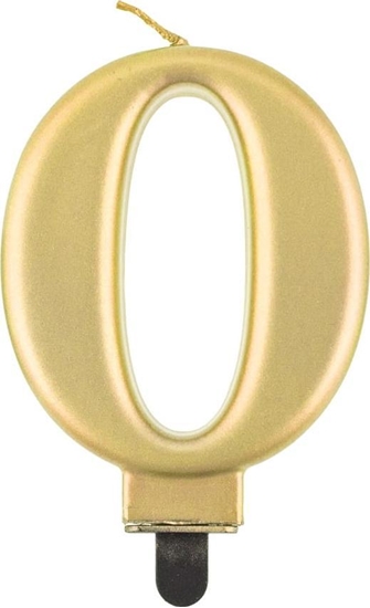 Picture of GoDan wieczka cyferka 0 Beauty&Charm metalik zota 8cm