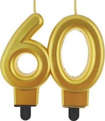 Picture of GoDan wieczka cyferka 60 Beauty&Charm metalik zota 8cm