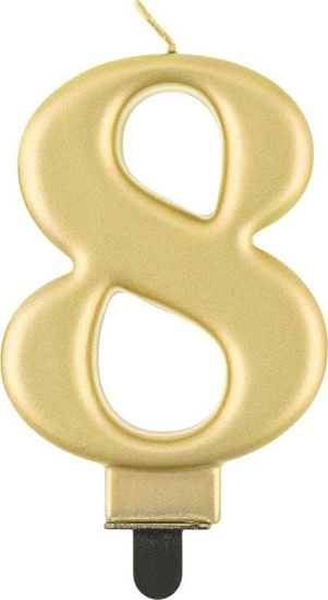 Picture of GoDan wieczka cyferka 8 Beauty&Charm metalik zota 8cm