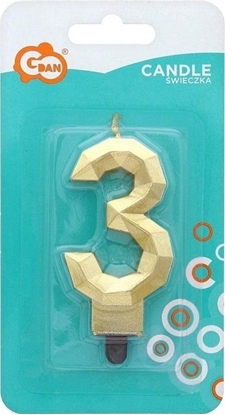 Picture of GoDan wieczka Cyfra 3 Diament 7.6cm