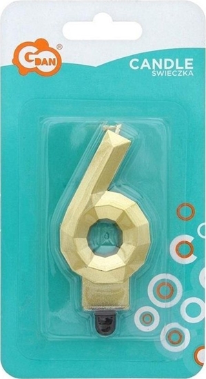Picture of GoDan wieczka Cyfra 6 Diament 7,6cm