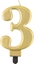 Изображение GoDan wieczka urodzinowa "3" zota 8cm
