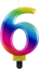 Изображение GoDan wieczka urodzinowa "6" multikolor 8cm
