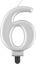 Attēls no GoDan wieczka urodzinowa "6" srebrna 8cm