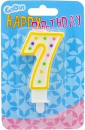 Picture of GoDan wieczka urodzinowa cyferka 7 z kropeczkami