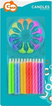 Picture of GoDan wieczki urodzinowe spiralne MIX 6cm 12szt