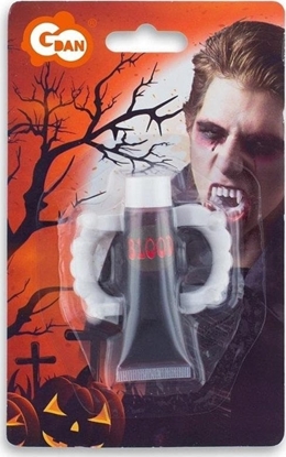 Attēls no GoDan Zestaw wampira sztuczne zby + krew