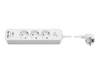 Picture of Goobay 41264 3-Way Power Strip with Switch and USB | Sockets quantity 3