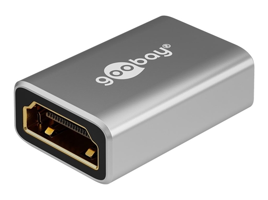 Picture of Goobay 72008 HDMI Adapter, Coupling, Gold-Plated, 8K @ 60 Hz, Black, Silver