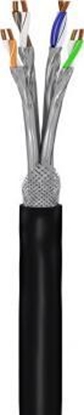 Изображение Goobay CAT 7 Kabel sieciowy zewntrzny, mied, S/FTP (PiMF), czarny 100m 52768