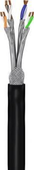 Изображение Goobay CAT 7 Kabel sieciowy zewntrzny, mied, S/FTP (PiMF), czarny 100m 52768