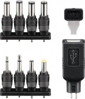 Изображение Goobay goobay Drehschalteradapter 1500 mA, Ladegerät schwarz, 3-12 Volt - 53997