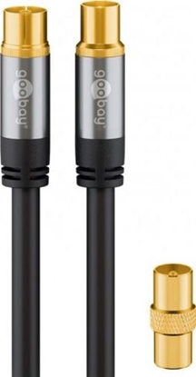 Изображение Goobay goobay TV antenna cable 135dB black 2m -4x shielded