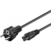 Picture of Goobay | Power supply cord (safety plug) | 93586 | Black Safety plug (type F, CEE 7/7) | Device socket C5