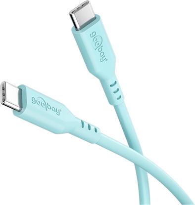 Attēls no Goobay USB-C Silicone Cable, 1.5 m, turquoise