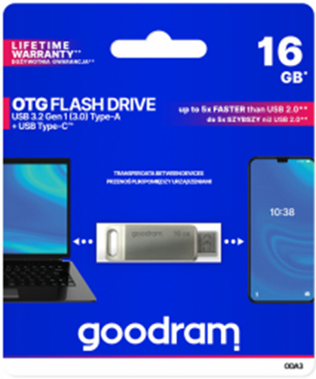 Picture of Goodram pendrive 16GB USB 3.2 ODA3 silver