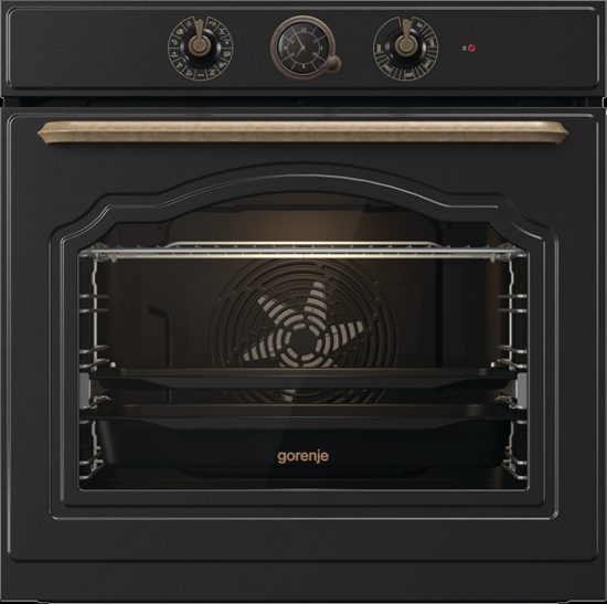 Изображение Gorenje | Oven | BOS67371CLB | 77 L | Multifunctional | EcoClean | Mechanical control | Steam function | Height 59.5 cm | Width 59.5 cm | Black