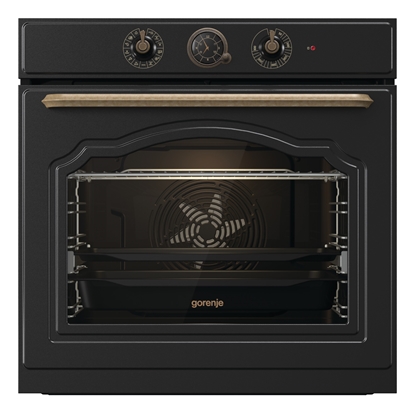 Изображение Gorenje Oven | BOS67372CLB | 77 L | Electric | AquaClean | Mechanical control | Steam function | Height 59.5 cm | Width 59.5 cm | Black