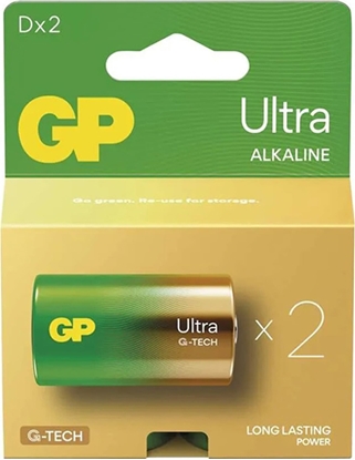 Изображение GP Bateria alkaliczna, D (LR20), ogniwo typ D, 1.5V, , blistr, 2-pack, Ultra