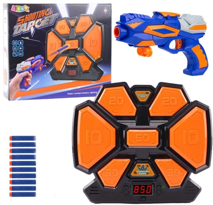 Picture of Gra Zrcznociowa Pistolet Strzaki Piankowe Tarcza Elektroniczna Licznik LEAN Toys