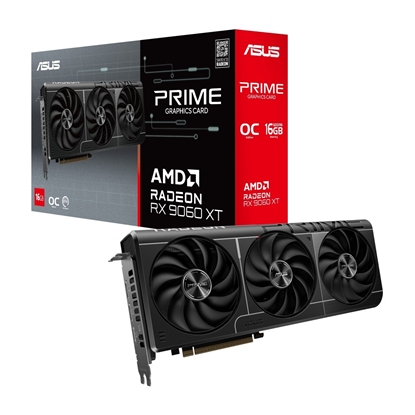 Picture of Graphics Card|ASUS|AMD Radeon RX 9060 XT|16 GB|GDDR6|128 bit|PCIE 5.0 16x|Triple slot Fansink|1xHDMI|2xDisplayPort|PRIME-RX9060XT-O16G