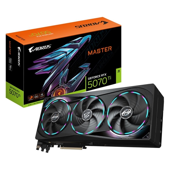 Изображение Videokarte Gigabyte AORUS GeForce RTX 5070 Ti Master 16GB GDDR7