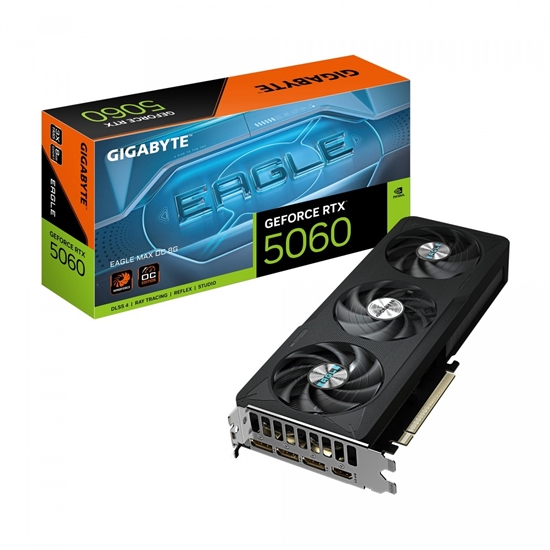 Picture of Graphics Card|GIGABYTE|NVIDIA|GeForce RTX 5060|2550 MHz|8 GB|GDDR7|128 bit|PCI Express 5.0|Active|GV-N5060EAGLEMAXOC-8GD