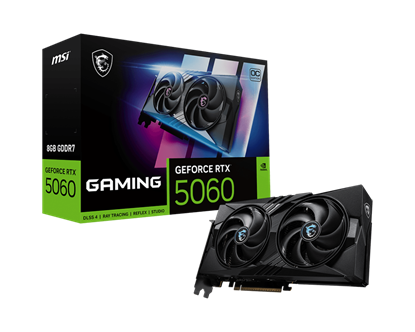 Picture of Graphics Card|MSI|NVIDIA|GeForce RTX 5060|8 GB|GDDR7|128 bit|PCI Express x16 5.0|Active|RTX50608GGAMINGOC