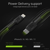 Picture of Green Cell GC Power Stream USB Type-C Male - Lightning Male 1m MFi Black