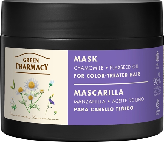 Picture of GREEN PHARMACY Maska do wosów farbowanych Rumianek i Olej lniany 300 ml