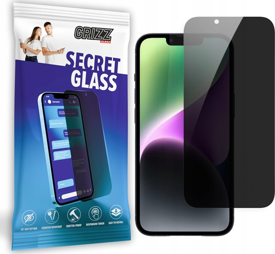 Picture of GrizzGlass Szko prywatyzujce GrizzGlass SecretGlass do Apple iPhone 15 Plus / 14 Plus
