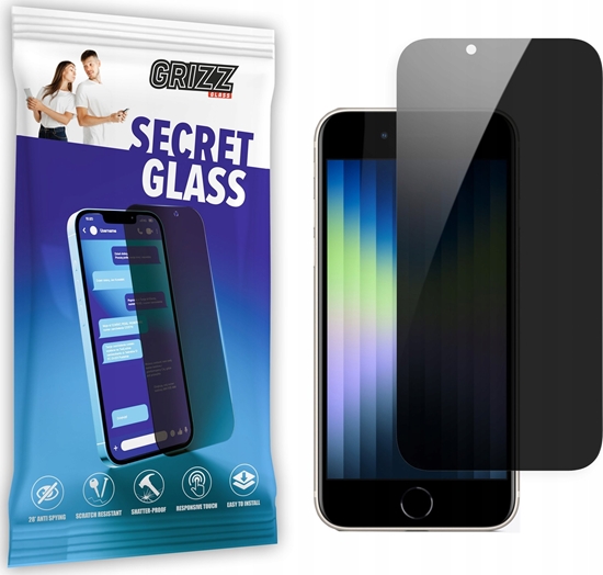 Изображение GrizzGlass Szko prywatyzujce GrizzGlass SecretGlass do Apple iPhone SE 2020