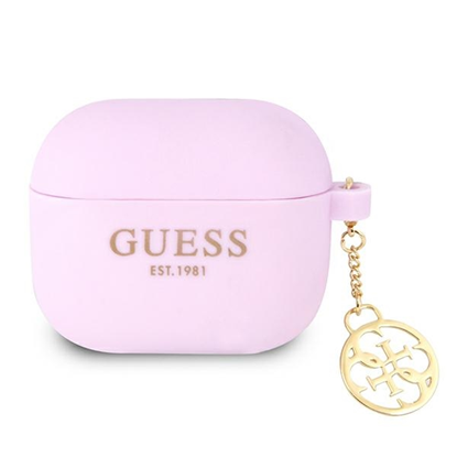 Picture of Guess Apple Airpods 3 Charms Silicone Case Purple