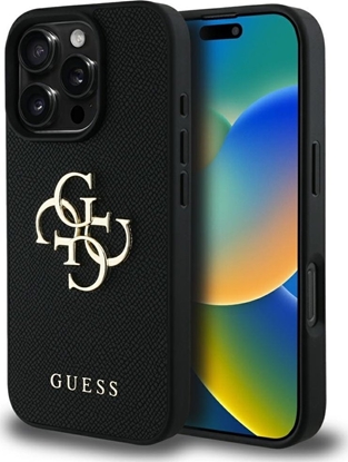 Attēls no Guess PU Grained 4G Metal Logo Case for Apple iPhone 16 Pro Max