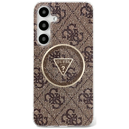 Изображение Guess 4G Glitter Triangle Buttons MagSafe Case for Samsung Galaxy S25