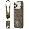 Picture of Etui Guess 4G Strass Logo & Big Strap Metal Buttons MagSafe do iPhone 17 Pro Max brzowy