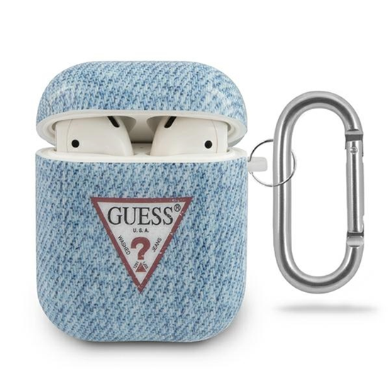 Изображение Guess AirPods Denim Triangle Case Light Blue